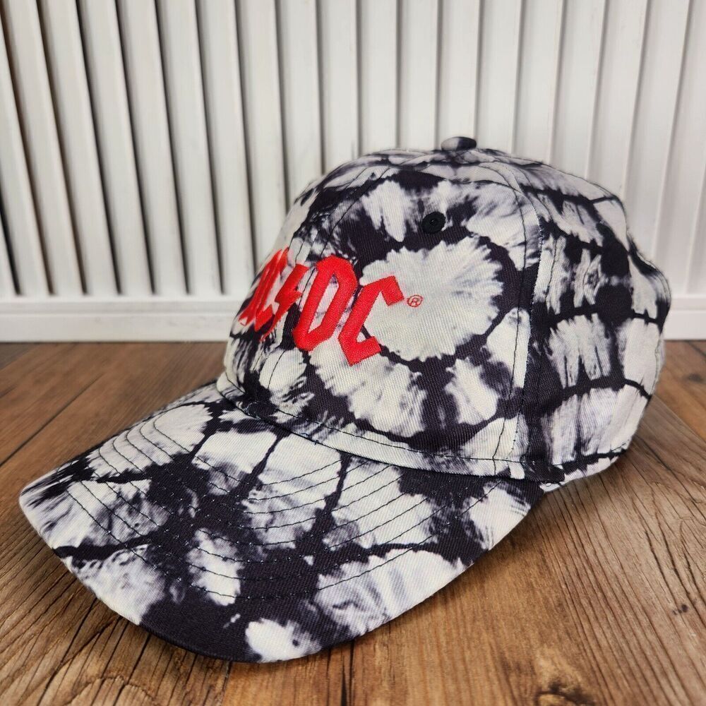 AC/DC H3 Headwear Hat Cap Strap Back Black White Tie Dye Band Music Classic Rock